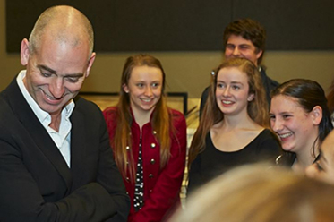 Rob Sitch with Youth Ambassadors
