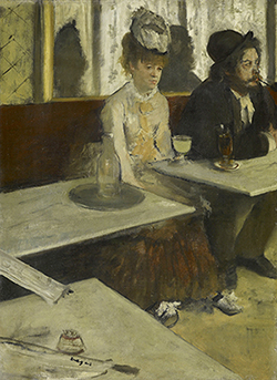 NGV Edgar Degas In a cafe The Absinthe drinker