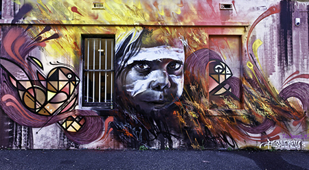 Street art in Fitzroy Melbourne another Pokestop