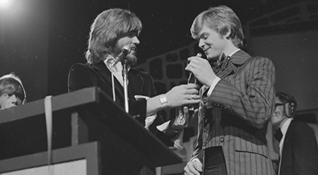 Barry Gibb, John Farnham and Molly Meldrum at The Go-Set Awards, 1970 - Arts Centre Melbourne, Performing Arts Collection