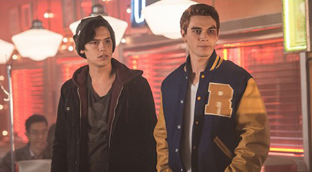 Riverdale Cole Sprouse as Jughead Jones and KJ Apa as Archie Andrews - courtesy of The CW