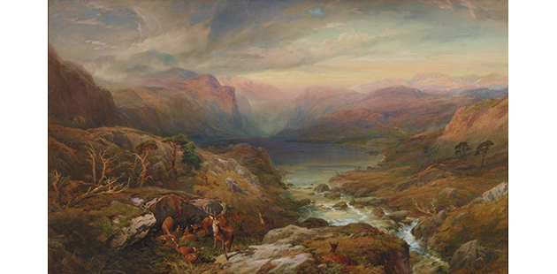 AGNSW Thomas Miles Richardson Jr Evening, Loch A’an, Grampians, Aberdeenshire 1883