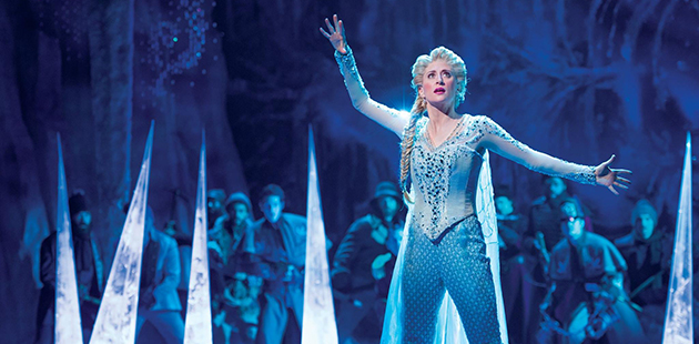Caissie Levy as Elsa in the Broadway production of Frozen - photo by Deen van Meer