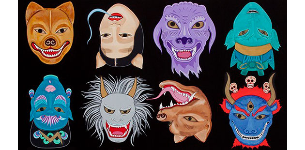 TWMA Kate Beynon Masks of the Ogre Dancers