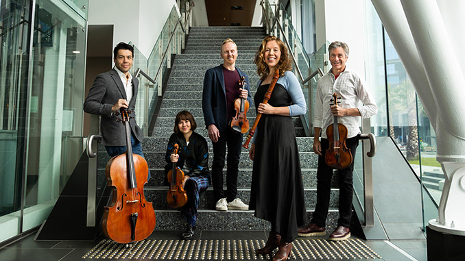 Australian-String-Quartet-with-Genevieve-Lacey-photo-by-Agatha-Yim-Polyphonic-Pictures