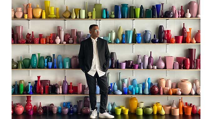 AAR-David-Sequeira-studio-office-ceramic-and-glass-vases-photo-by-Stephen-McCallum