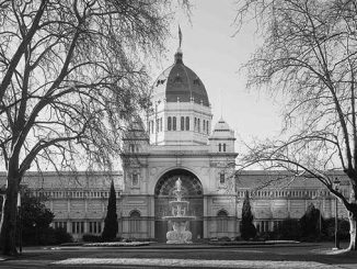 Royal-Exhibition-Building-Carlton-Gardens-Melbourne-courtesy-of-Visit-Victoria-B&W
