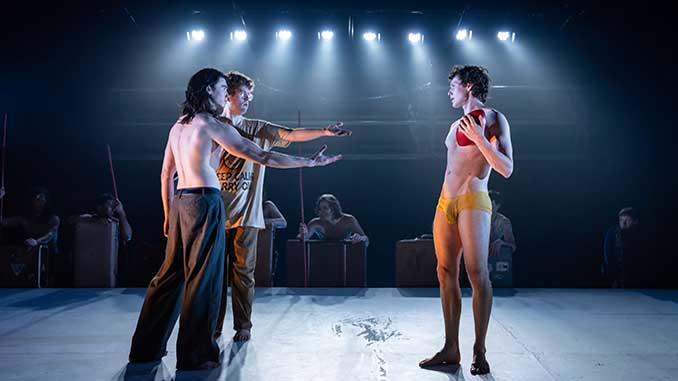 TW Sean Yuen Halley Oliver Cowen and Angus Leighton in Lord of the Flies photo by Matthew Chen